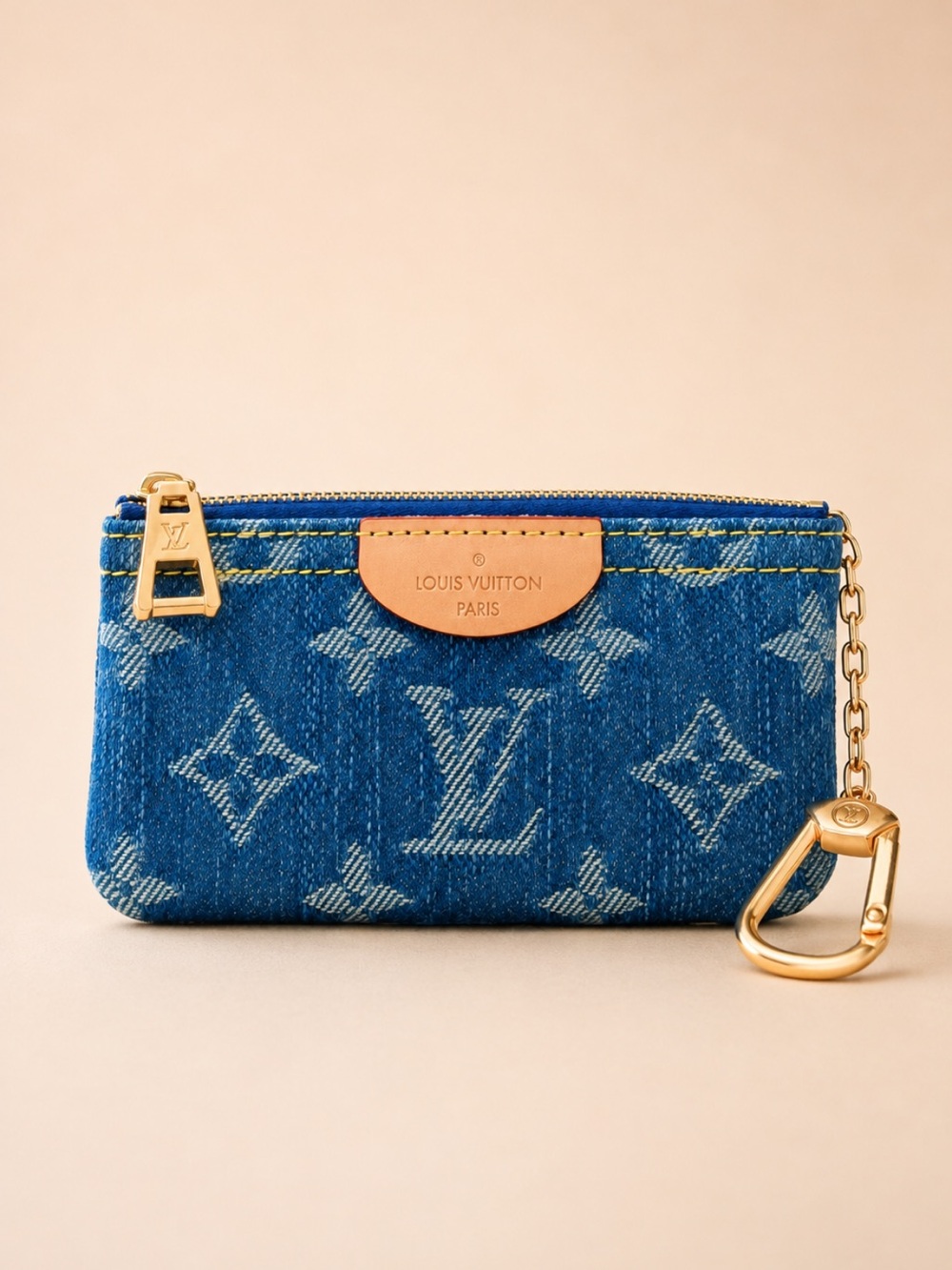 🔥LOUIS VUITTON Blue Denim Key Pouch